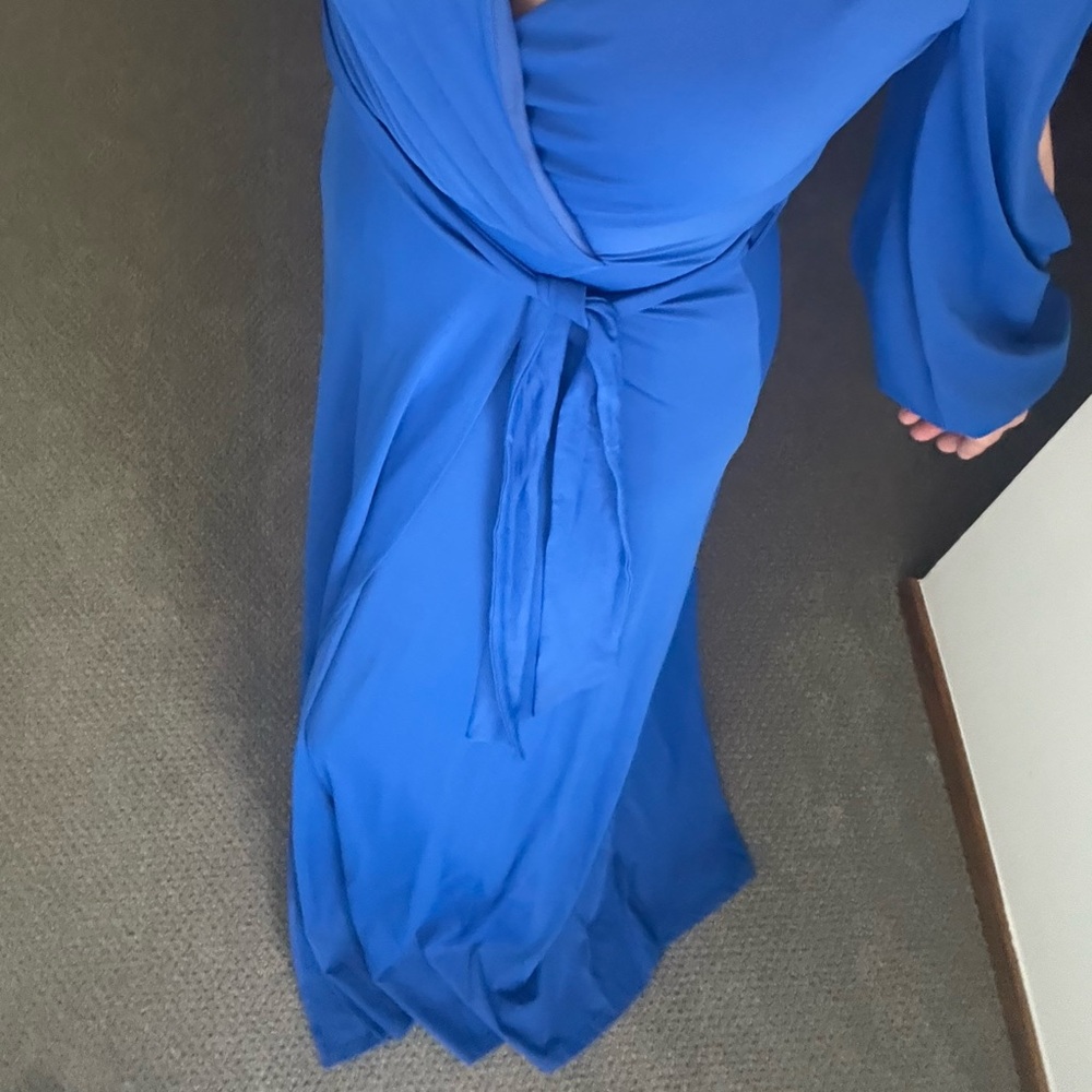 Faeriesty Elegant Blue Wrap Dress fits a small